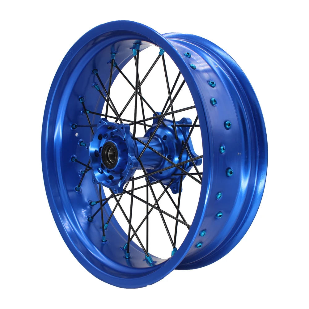 ملحقات الدراجة النارية مقاس 17 بوصة عجلة دراجة نارية ذات حافة أمامية وخلفية مجموعة عجلات Super Moto لـ YZ YZF 250 450 F