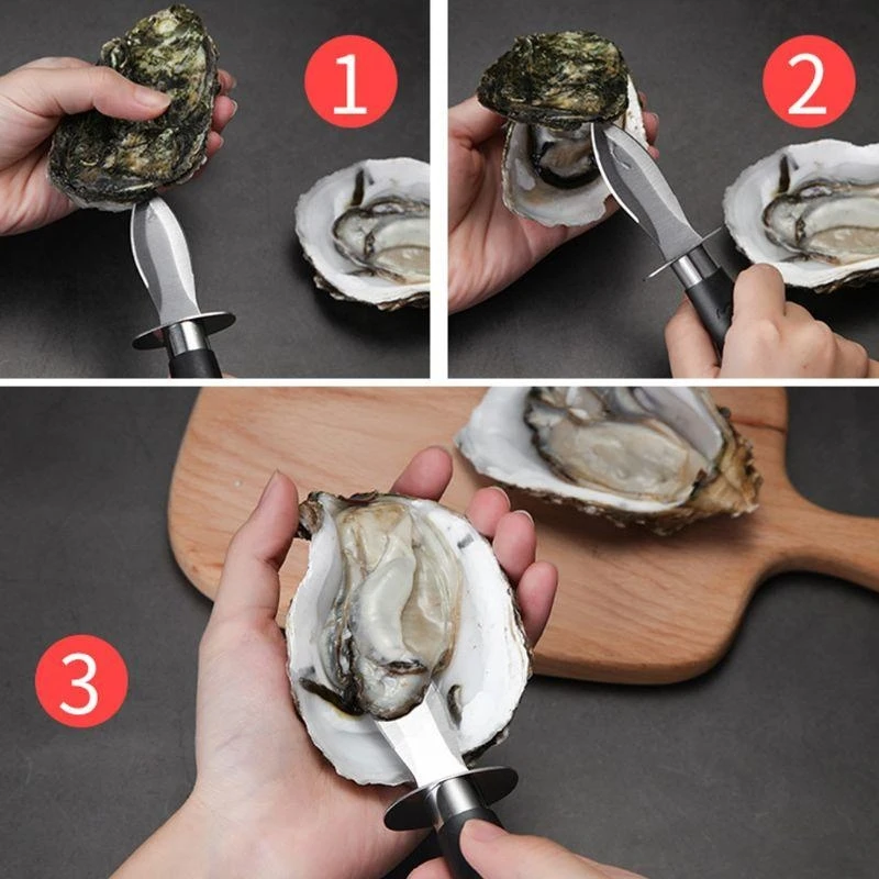 Pry Open Oysters Shellfish Seafood Open Gadgets Knives Stainless Steel for Raw for Shell Knife Kitchen