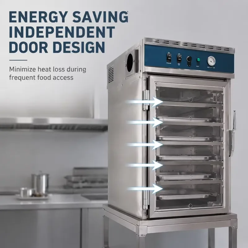 Commercial Multi Door Heated Holding Cabinet Humidity Controlled Food Warming Cabinet for Fried Chicken Fast Food Restaurant