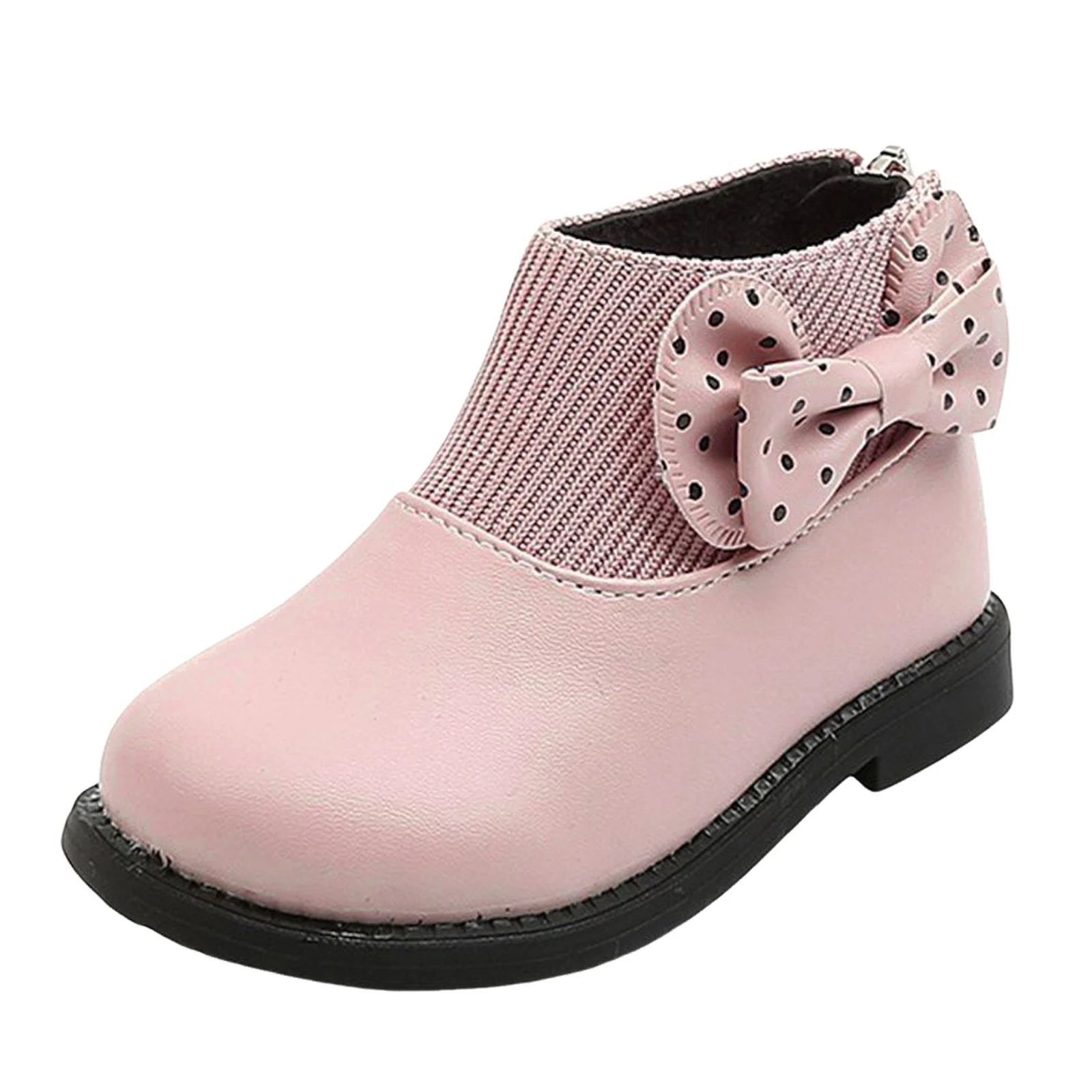 

Girls Western Boots Fashion And Winter Girls Boots Round Toe Flat Sole Thick Sole Non Slip Back Zipper Cute Girls Boots Size 1