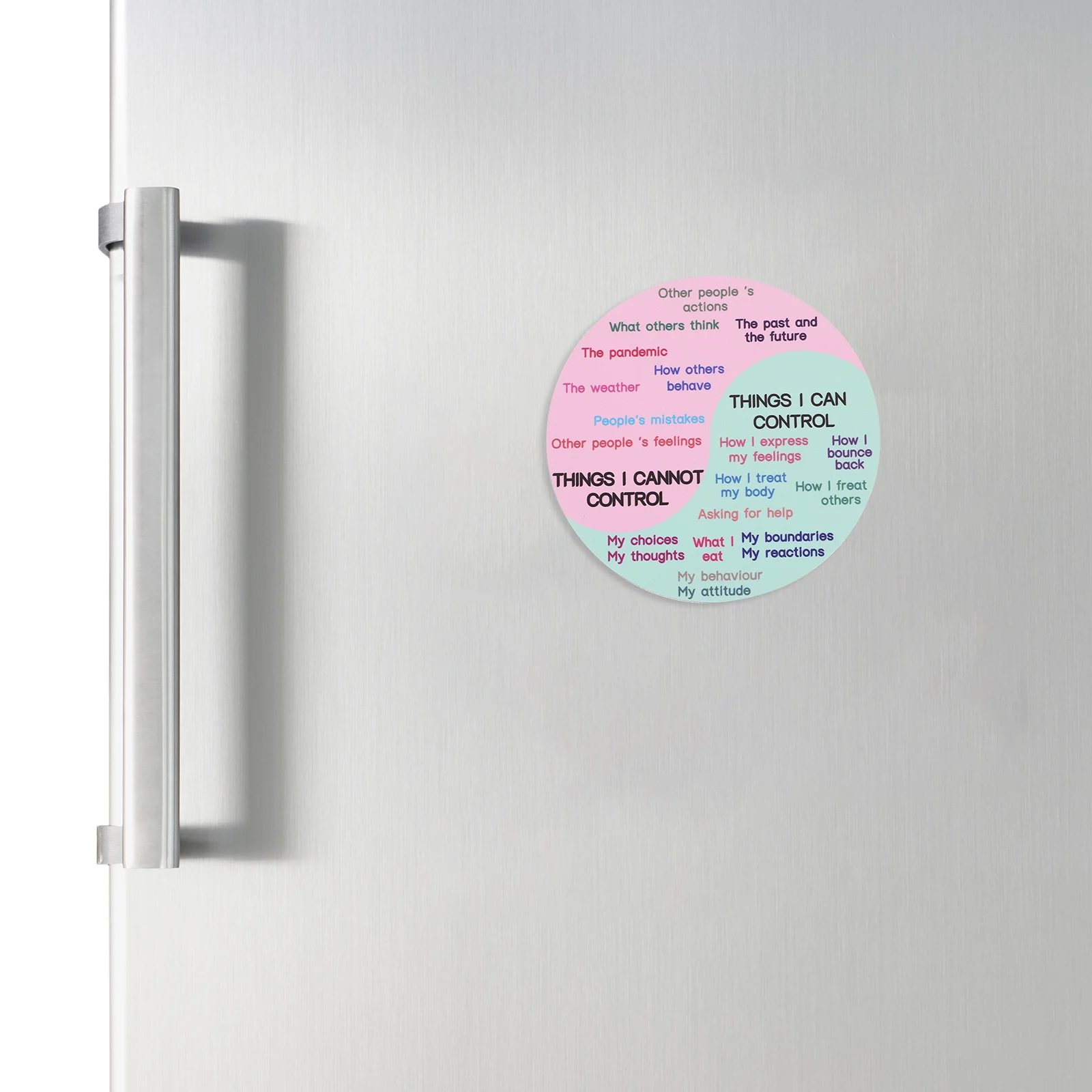 Emotional Yin Yang Stickers Sky Feelings Wheel Decal for Computer Freezer Chart Decorative Magnets PVC Soft Rubber