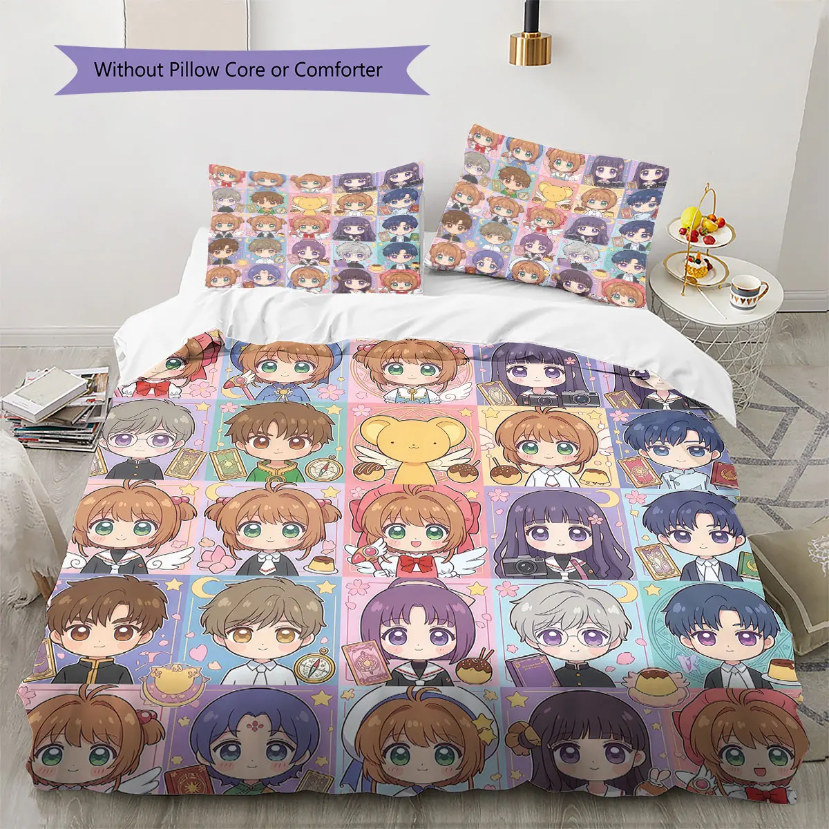 Cardcaptor Sakura Soft Duvet Cover Children's Bedding Set,Extra Large Size Ideal Gift Various Sizes Available -HE58
