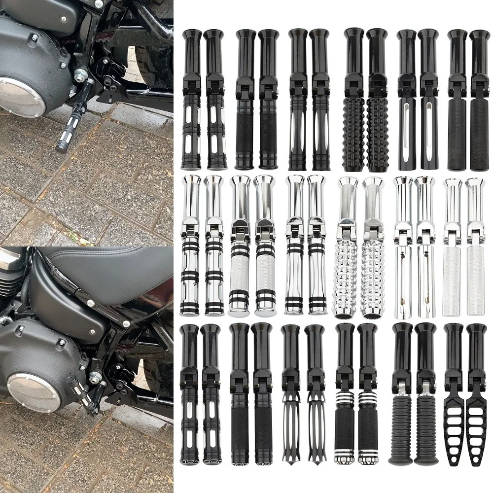 

Motorcycle Rear Footpegs Passenger Footrest Supports Mount Bracket For Harley Softail FLSL FLSB FLHC FLDE FXBB FXLR FXST 18-20