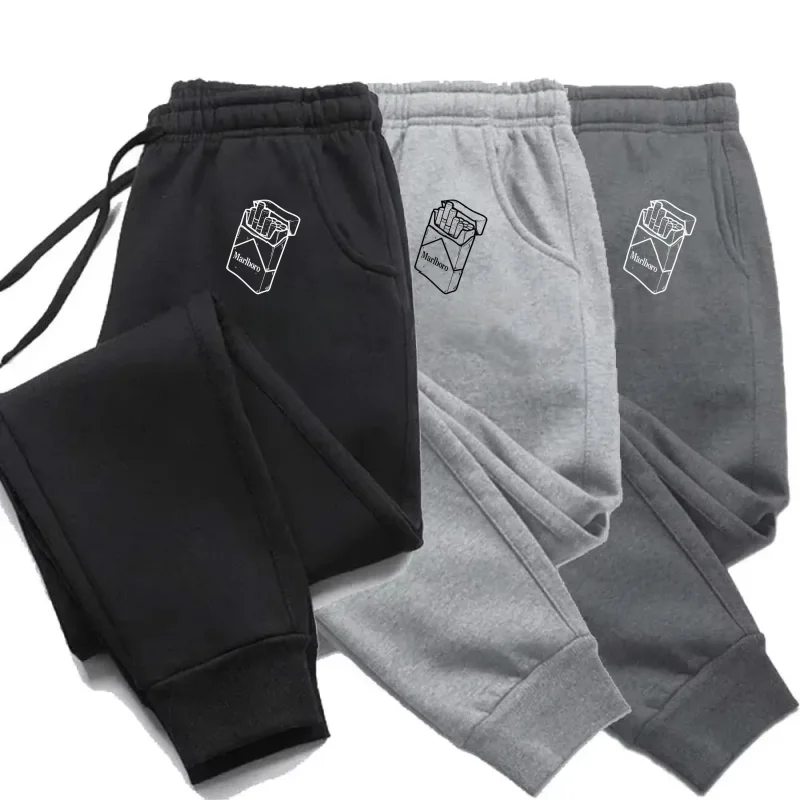 

High-Elastic Stretchy Men's Cotton Gym Long Trousers Elastic Waist Drawstring Sweat-Absorbing Breathable Trousers