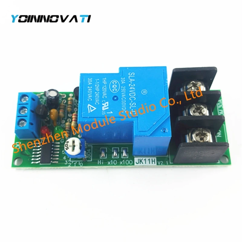 JK11H High-power 30A Time Delay Relay Module 12V24V Circuit Timer Control Switch 1-10000s Delay Adjustable Conduction