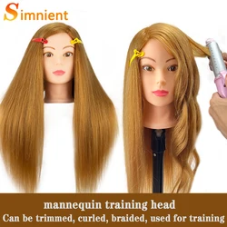 New Female Mannequin Training Doll Head With 80% Real Hair For Hairsyles Hairdressing Cosmetology Dolls Head With Stand Tripod