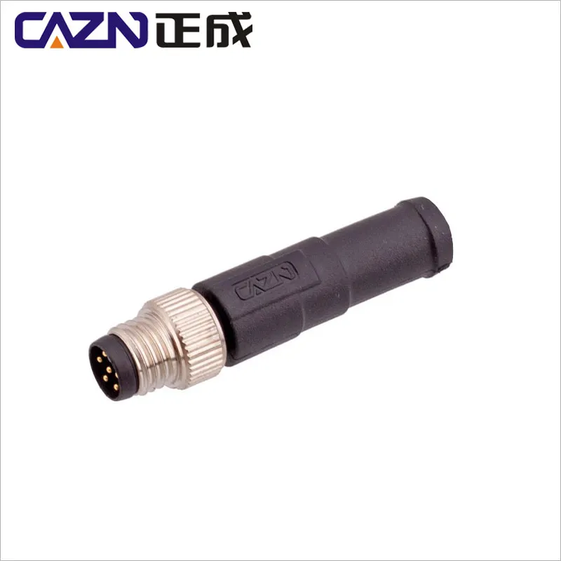 Industrial Waterproof Moulding Ohm Terminal M8 120 Ohm Plastic Male Female Vertical Terminal Plug 3 4 Pins Connector