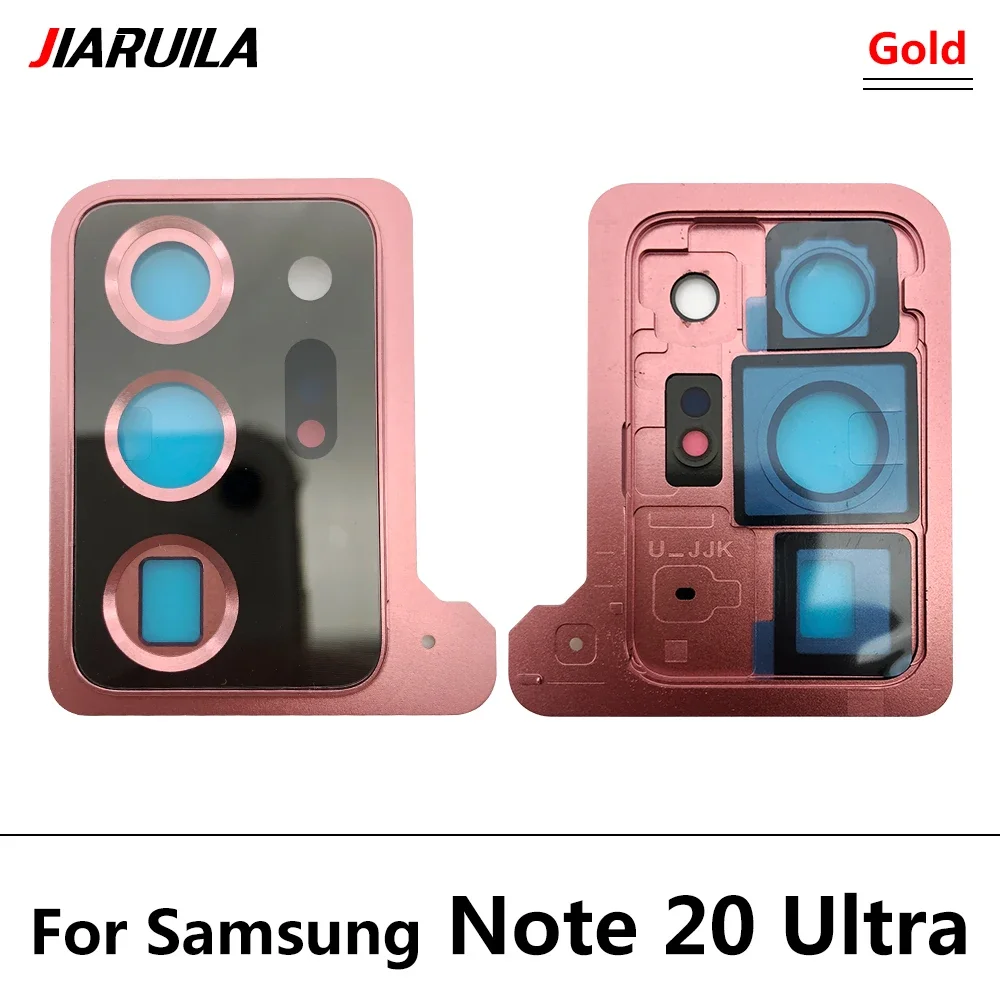 NEW For Samsung Note 20 Ultra Repair Housing Back Rear Camera Glass Lens with Cover Frame Holder with Sticker Note 20 Ultra