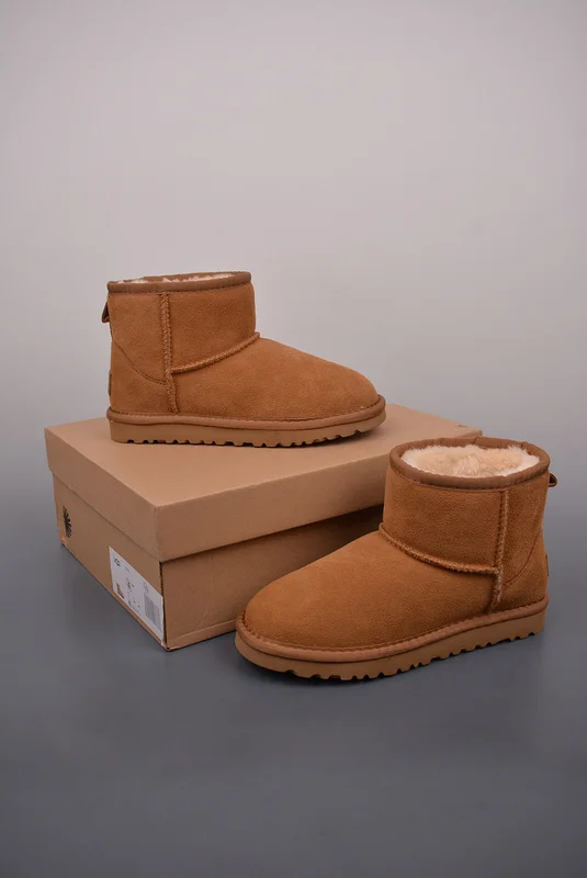 2024 Australia Classic Women's UGG Ankle Dress Winter Memory Foam Snow Boots Warm Fur Baileys Bow Boots High Quality (No Box)