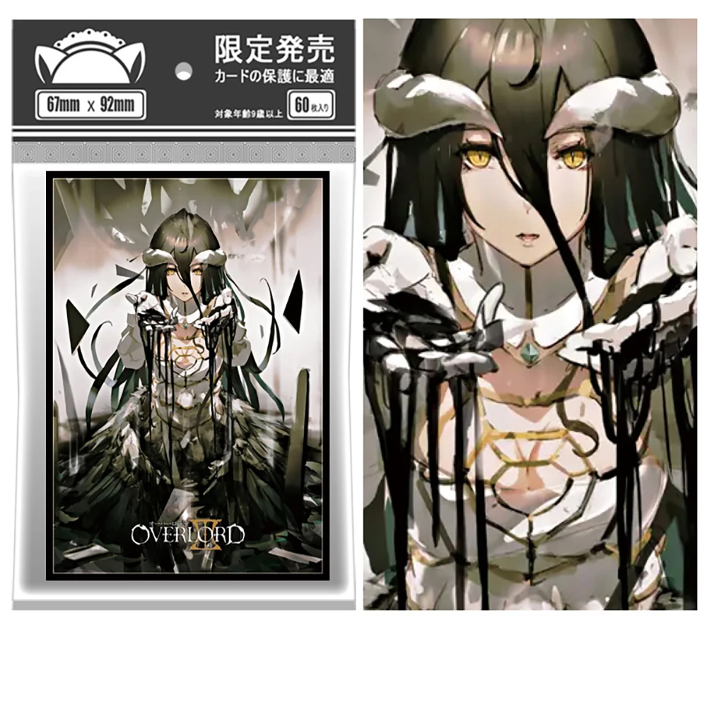 60 uds Anime Eva fundas para tarjetas láser agua Ayanami Rei Albedo Tokisaki Kurumi funda protectora para tarjetas PTCG 67X92mm regalo de vacaciones para niños
