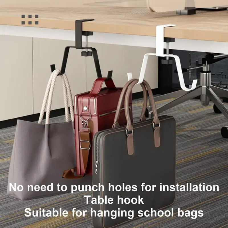 

Portable Hanging Bag Hook Student Desk Side Hanging bag Artifact Removable mobile Handbag Holders Multi-functional Table Hook