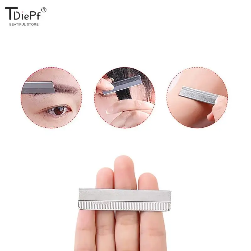 10/30/50/100pcs/Pack Hair Cutting Razor Eyebrow Trimming Knife Stainless Steel Multi-function Sharp Feather Blade Makeup Tool