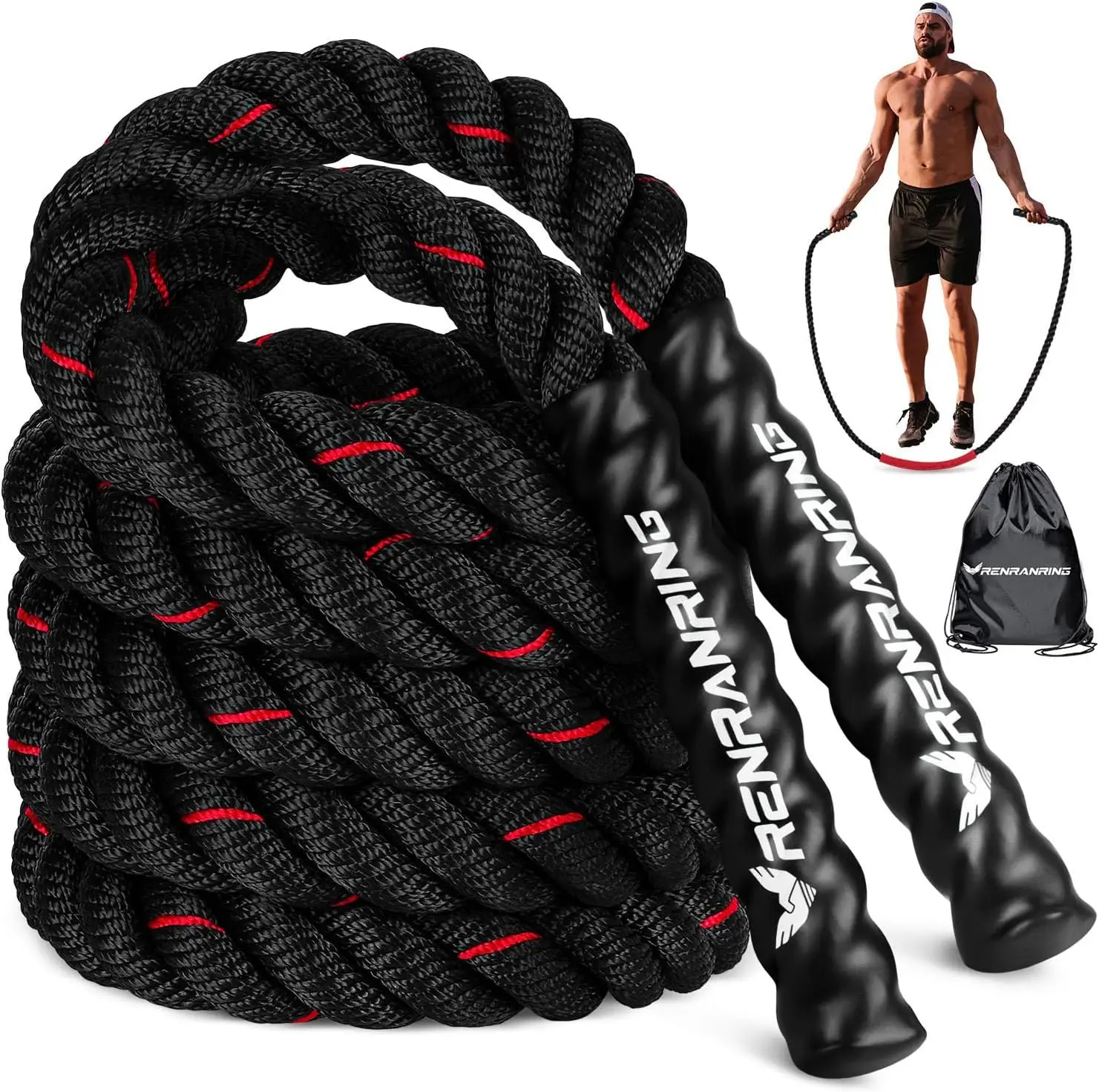 

Weighted Jump Rope for Men and Women, 3lb 4lb 5lb Heavy Skipping Rope, Fitness Equipment for Home Gym Exercise