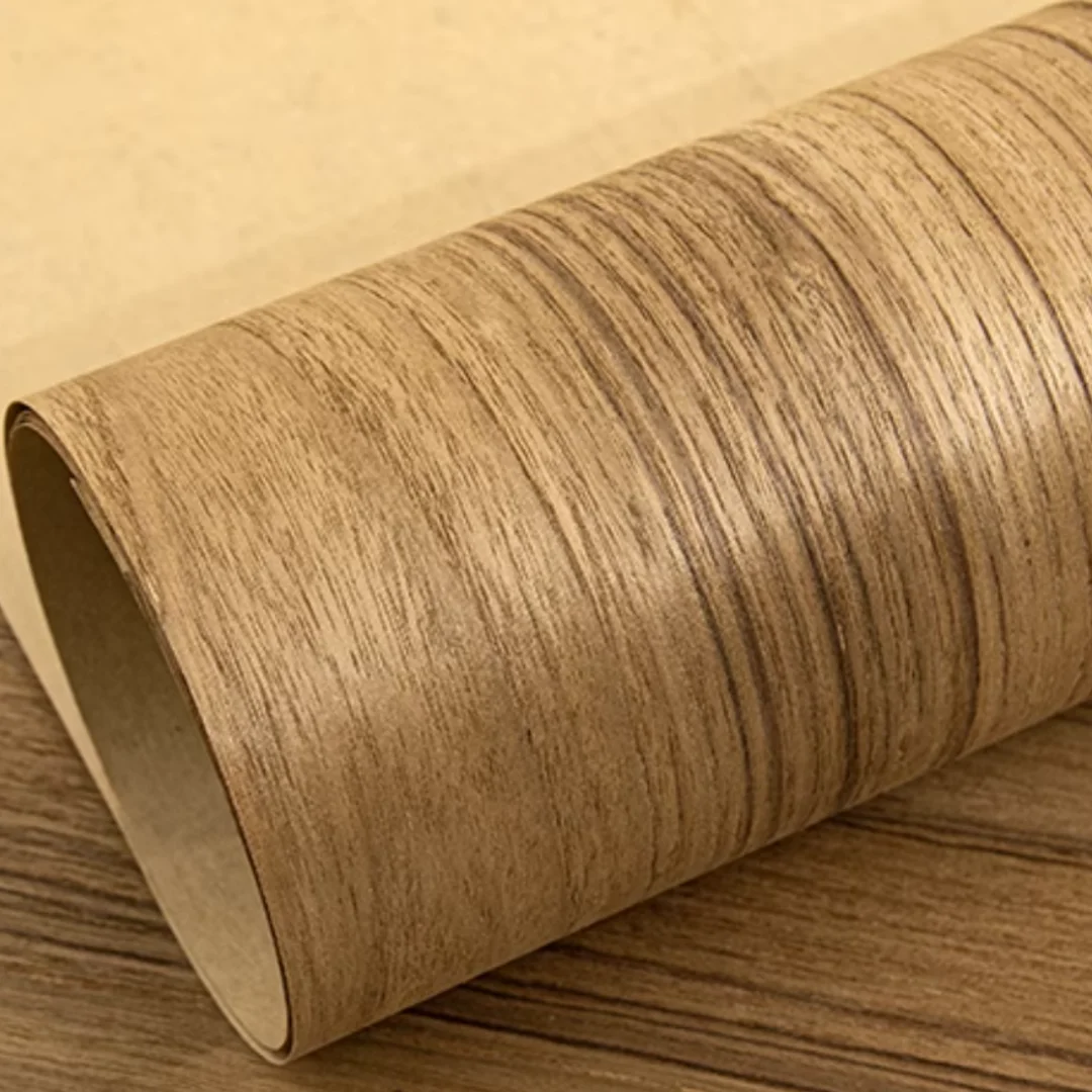 L:2.5meters Width:580mm T:0.25mm New Natural Thai Teak Veneer Home Floor Speaker Decoration Furniture Renovation image 5