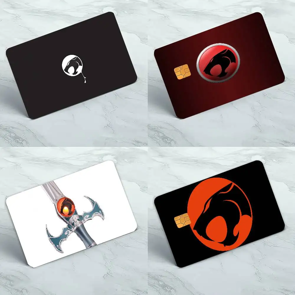 Serie de televisión Thundercats Anime Young Creidt tarjeta de débito 1 Juego de 4 Uds funda de película adhesiva cinta frontal para Chip pequeño y grande sin Chip