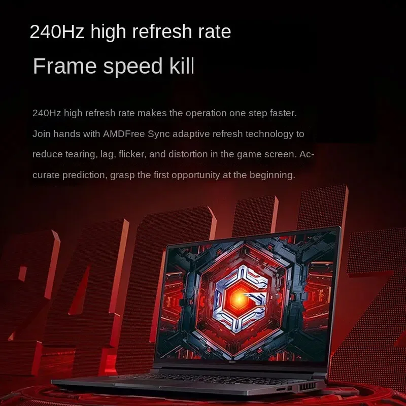 for Xiaomi Redmi G Pro 16 Inch Gaming Laptop 240Hz AMD R7 6800H 16GB 512GB SSD RTX 3060 Xiaomi Gaming notebook