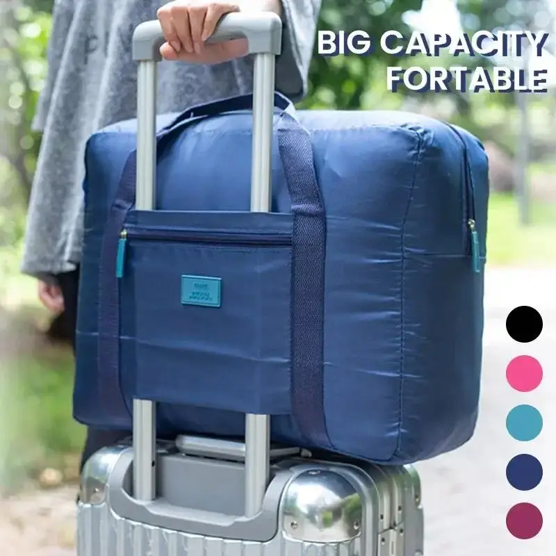 Large Capacity Storage Bag Foldable Travel Bag for Women and Men Tote Carry On Luggage Bag Weekender Overnight Bag