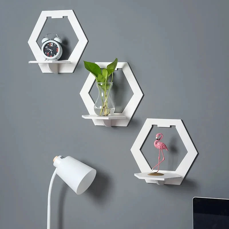 

Wall Hanging Projector Stand, Bedside Rack, Living Room Wall Decoration, Bedroom Wall Rack, Flower Photo Set Top Box Frame Stand