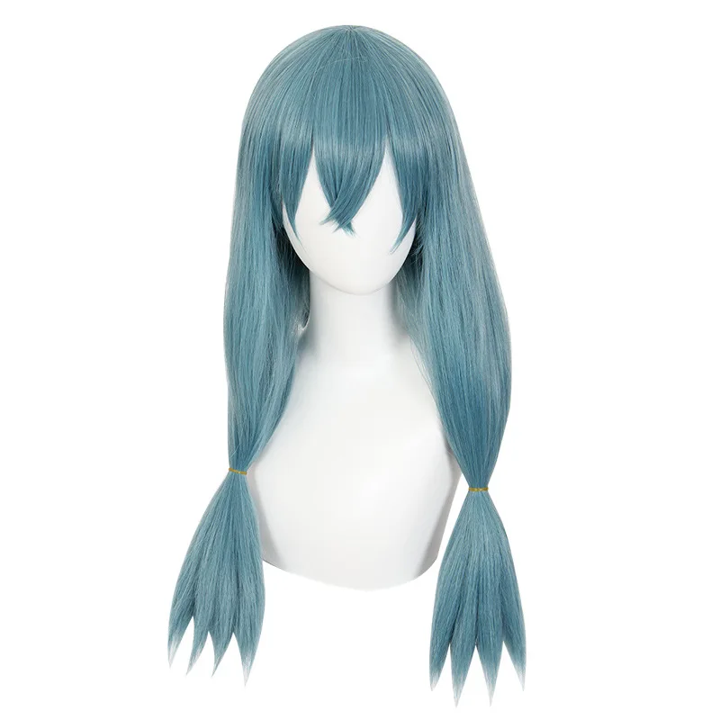 Xiu Dan Spell Battle - 실제 사람 호수 블루 두꺼운 땋은 가발 코스프레 애니메이션 가발 458E