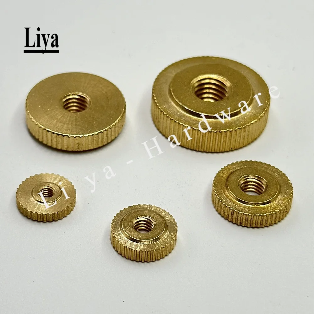 2-10pcs  GB807  M3 M4 M5 M6 M8 Brass Knurled samll step Thumb Hand Nut