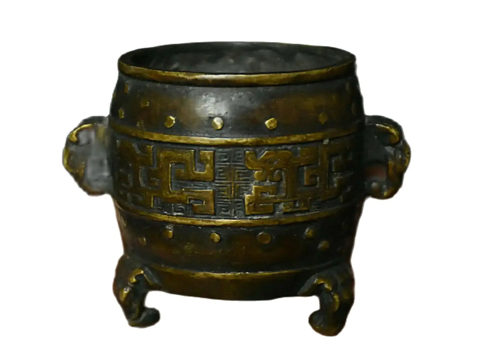 

Collect Old Chinese Bronze Dynasty Dragon Elephant Statue Incense Burner Censer Desk Decoration Home Accessories