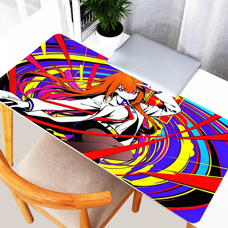 Colorful Mouse pad Professional E-sports Gamer Mouse Mat Steins Gate Gaming Mousepad Extended Keyboard Desk Mat Notbook Mousepad