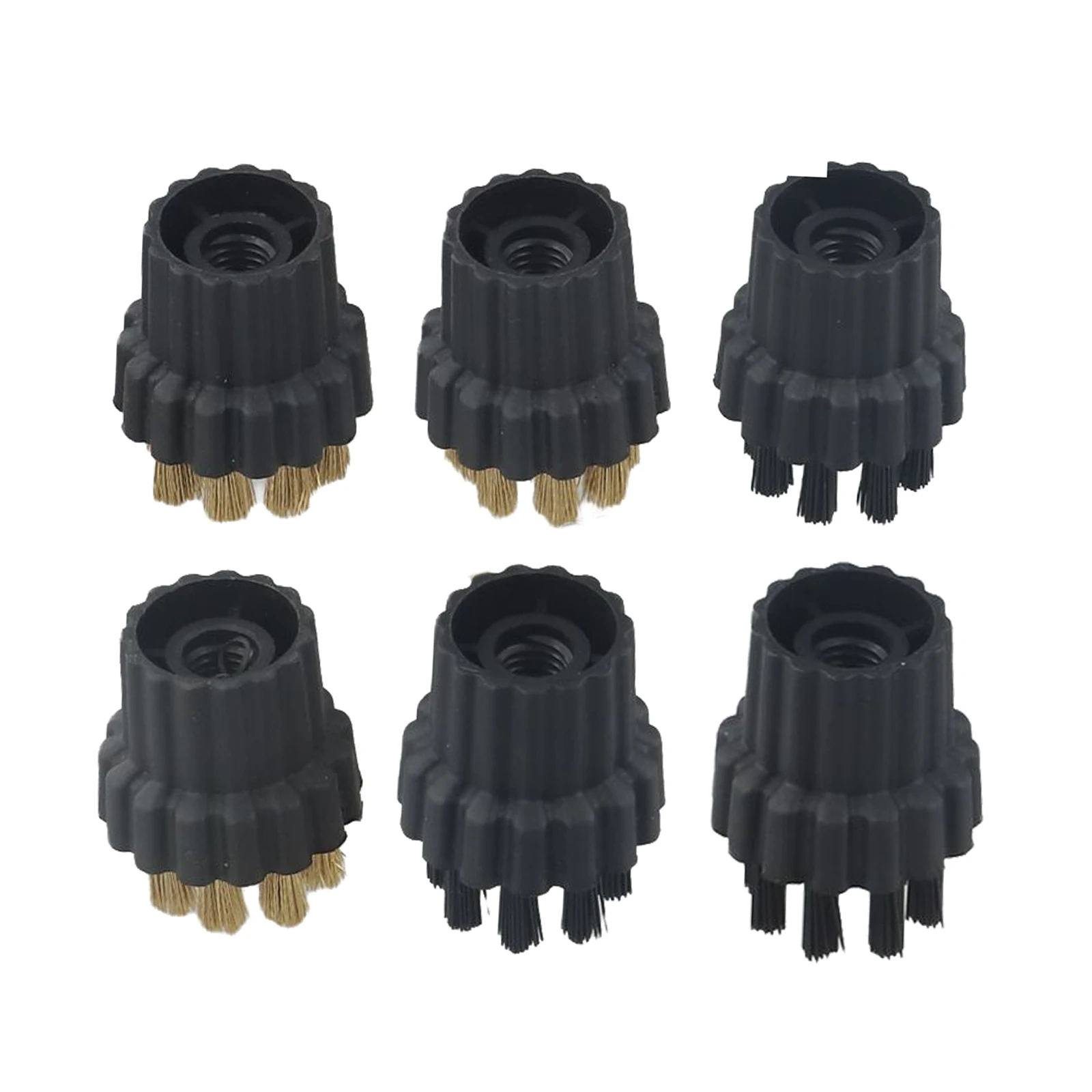 6pcs Steam Cleaner Brass Nylon Brush Head Replacement Parts Fit For Steam Mop X5 Home Appliance Vacuum Cleaner Parts