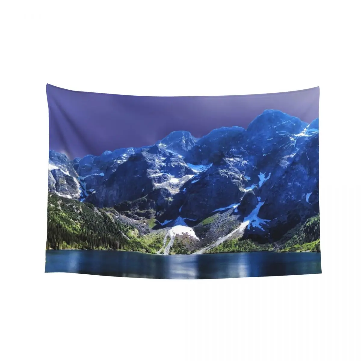 

Morskie Oko Poland Lake, Tatra Mountains Tapestry Wall Deco Kawaii Room Decor Wallpaper Tapestry