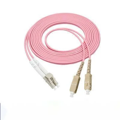 10pcs/lot LC-SC Multi-Mode OM3 OM4 Fiber Cable 2.0mm Multimode Duplex SC-UPC LC UPC Fiber Optical Jumper Patch Cord 1M/2M/3M/5M