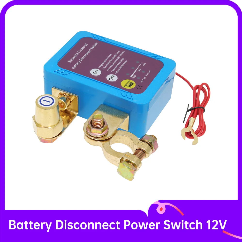 

12V 240A Shut Off Cut Off Kill Switch Battery Disconnect Power Switch with Remote Control Switch for Car Truck