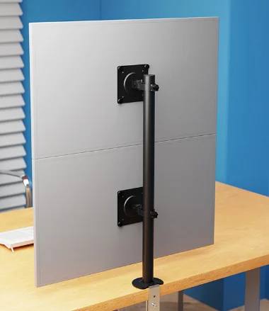 

Own Brand Classical Adjustable Computer Monitor Double Screen Stand with Two Arms Seat in Stock