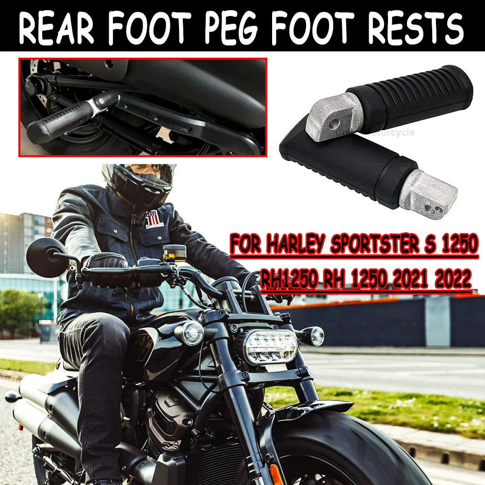 

New Motorcycle Accessory Black Non-slip Rear Foot Peg Foot Rests RH1250 For Harley Sportster S 1250 RH1250 RH 1250 2021 2022