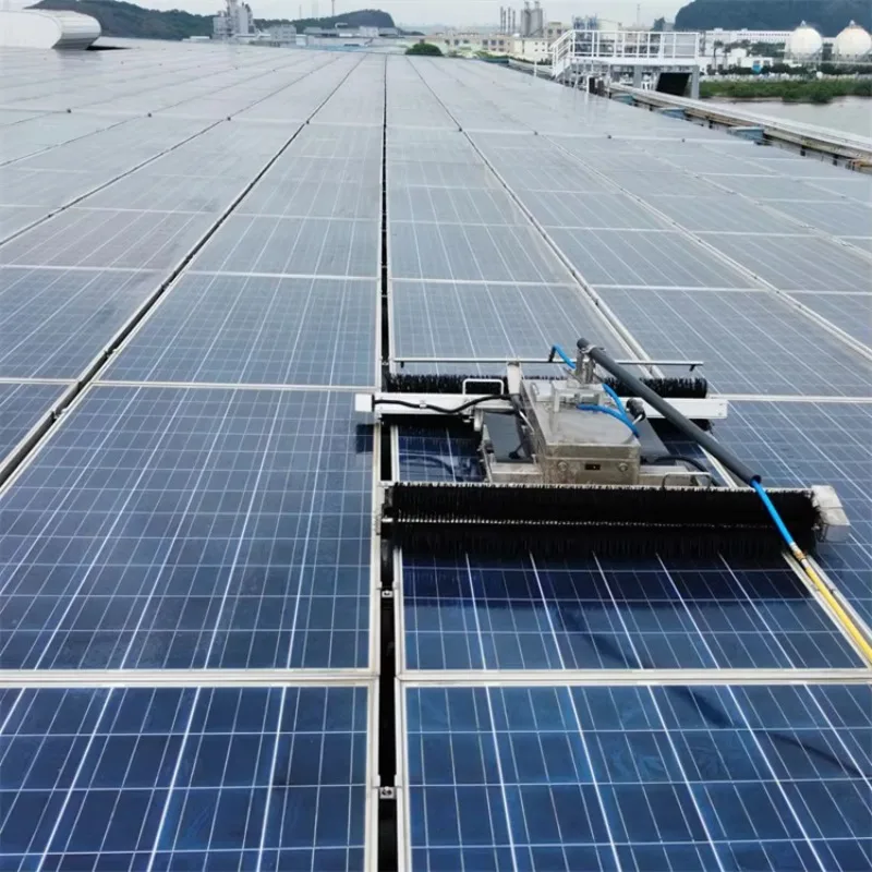 Crawler Type Solar Panel Cleaning Machine Rotary Brush Solar Panel Cleaning Brush