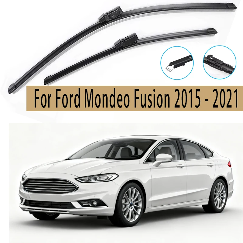 

Wiper RHD & LHD Front Wiper Blades For Ford Mondeo Fusion 2015 - 2021 Windshield Windscreen Window Rain Brushes 28"+28"