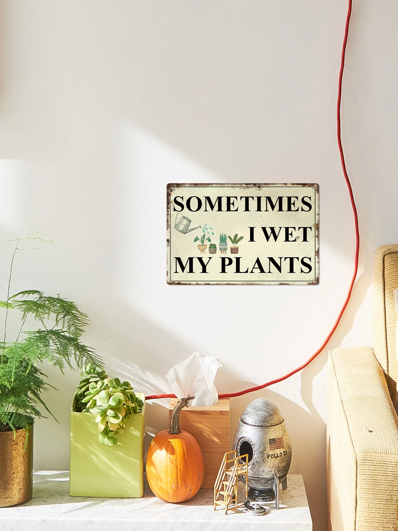 Putuo Decor 1PC Rustic Metal Sign, Funny Plaque Gardening Poster for Home Garden Patio Farmhouse Wall Decor 7.8 X 11.8 Inches