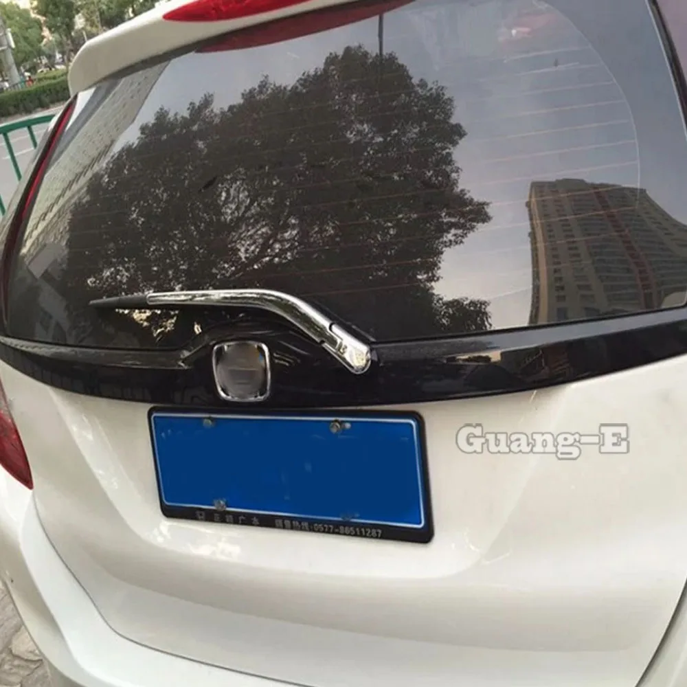

Car Styling ABS Chrome Window Rear Glass Wiper Nozzle Cover Frame Trim Tail Window Trim For Honda Fit Jazz 2014 2015 2016 2017