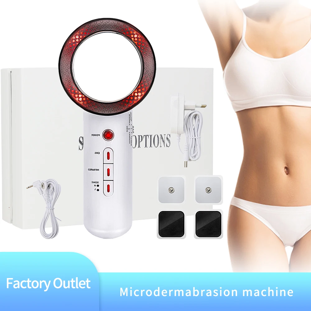 

3 In 1 Ultrasonic Cellulite Massager Microcurrent Fat Burner Device Weight Loss Infrared Facial Body Skin Tighten Slimming Tool