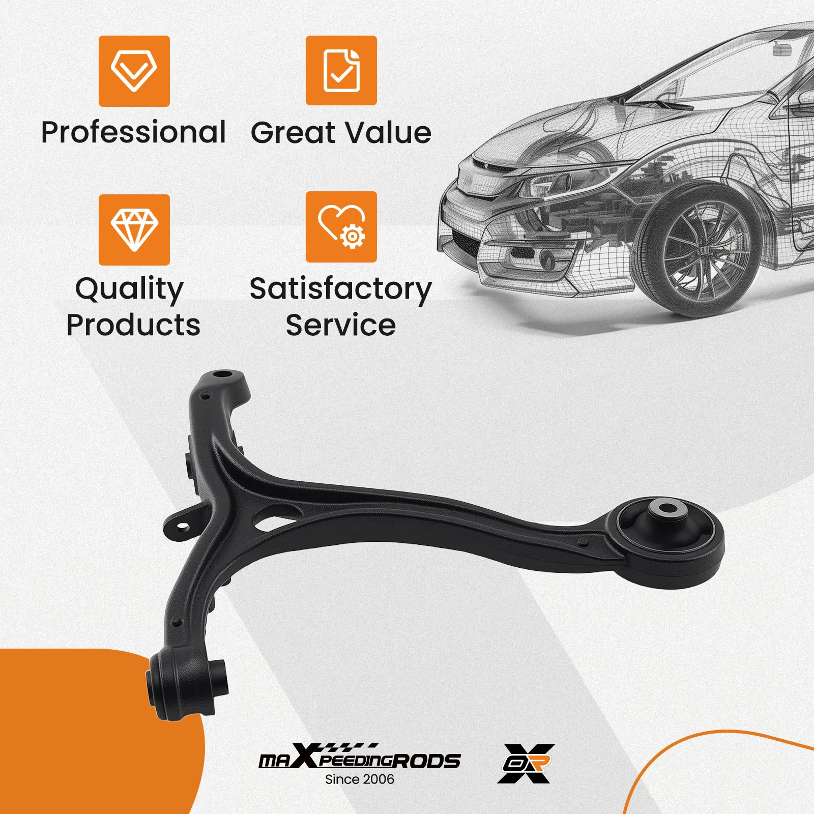 Front Right Lower Control Arm Set for Honda Accord 2008 - 12 Acura TSX 2009 - 14