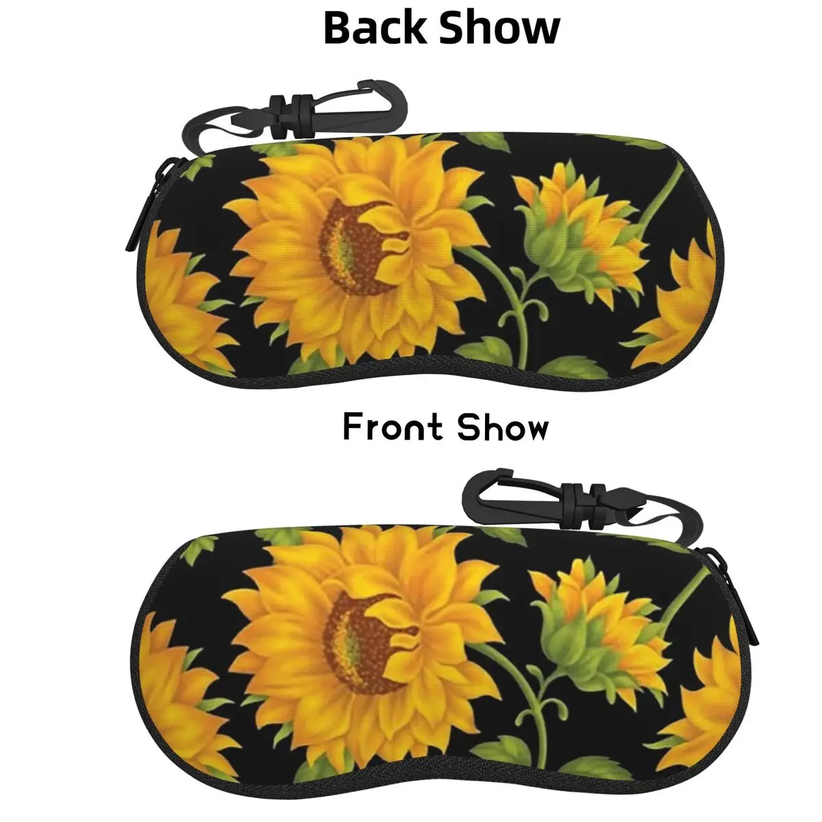 

Sunflower Shell Glasses Case Portable Sunglasses Box Women Men Soft Eyeglasses Bag Pouch