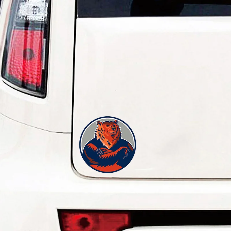 Small Town Russian bear vinyl creativity stickers with animals for Passat B6,Lada,car decoration