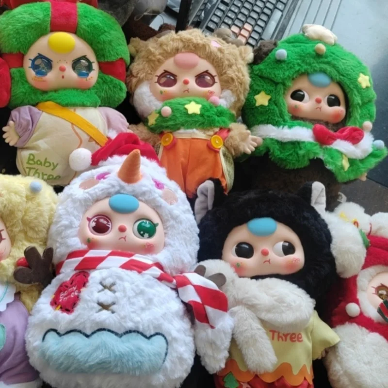 

Genuine Babythree Christmas 400% Series Vinyl Plush Blind Box Cute Doll Desktop Ornament Christmas Gift Kawaii Model Garage Kit