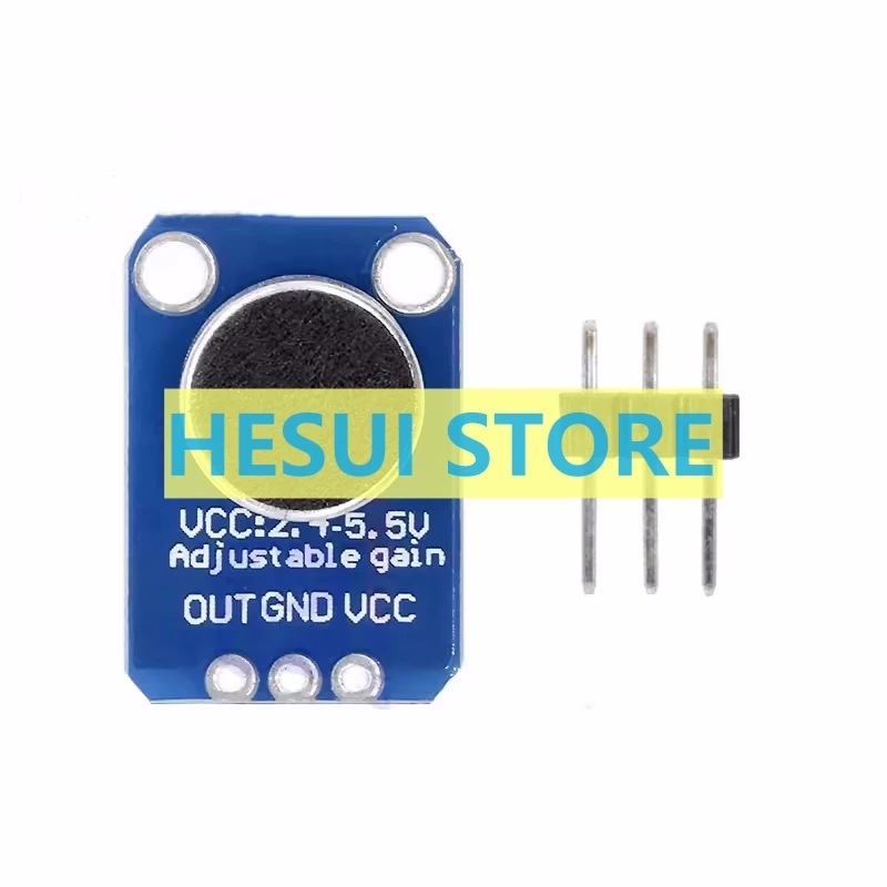 4466 MAX4466 Module Sound Sensor Module Board Microphone preamplifier Module Board Microphone preAMP Module Blue