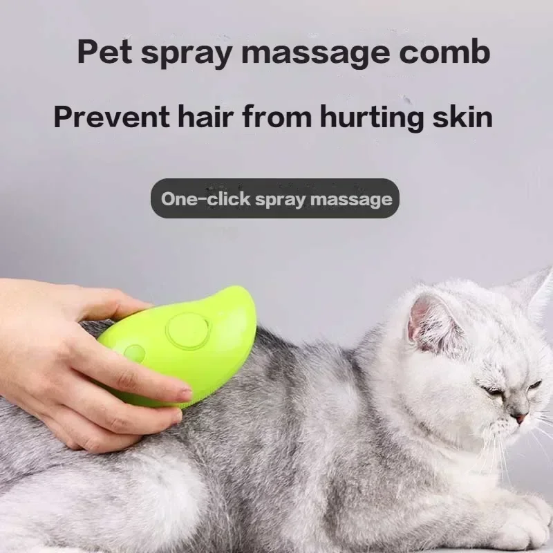 Escova a vapor para cães e gatos, pente de depilação, spray elétrico, pet grooming acessórios, produtos para jardim doméstico