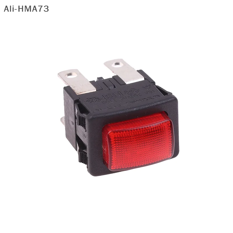 (YY) 1 قطعة PS21-16 الذاتي قفل على قبالة دفع زر الروك التبديل ث/الضوء مكنسة كهربائية سخان الكهربائية اللمس التبديل 4Pin 16A المقبس