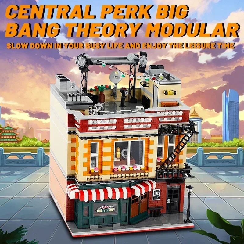 

Big Bang Modular Building Block City Model Street View Assembly Set Bricks DIY Coffee Shop 4335PCS Toys For Kids Collection Gift