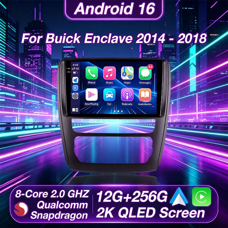 Android 16 Car RadioFor Buick Enclave 2014 2015 -2018 Wireless Carplay Multimedia Head Unit Player Navigation Stereo 360 Camera
