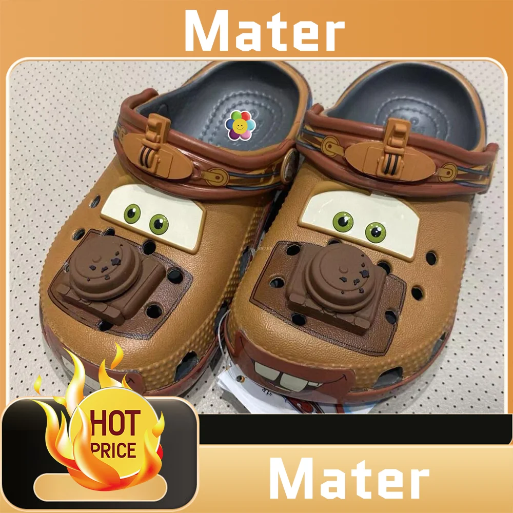 NEW Hot 2026 Animated Movie Cartoon Mcquenes Mater Pixar Waterproof Slippers Outdoor Sandals Casual Breathable Holiday Gift