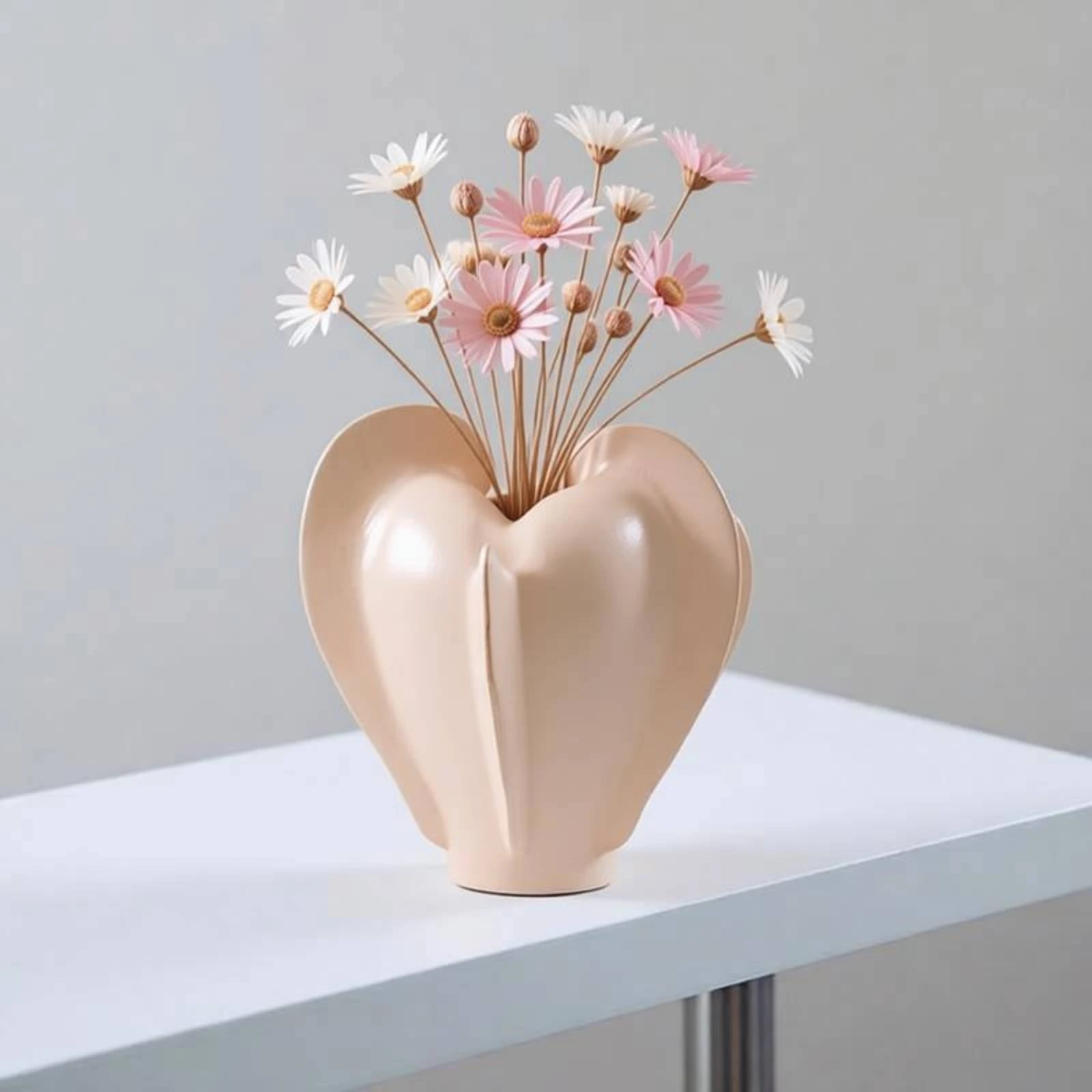 

Irregular Vase Unique Shape Geometric Vase Decor Item Artistic Design Modern for Living Room