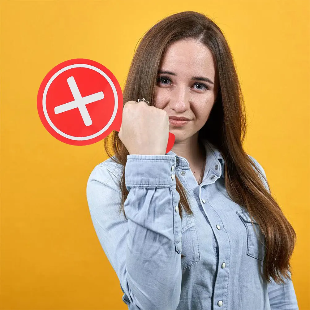 

4pcs Handheld Score Board Double Sided Red Green Plastic Paddles For Classroom Teaching Home Education Student Engagement Tools