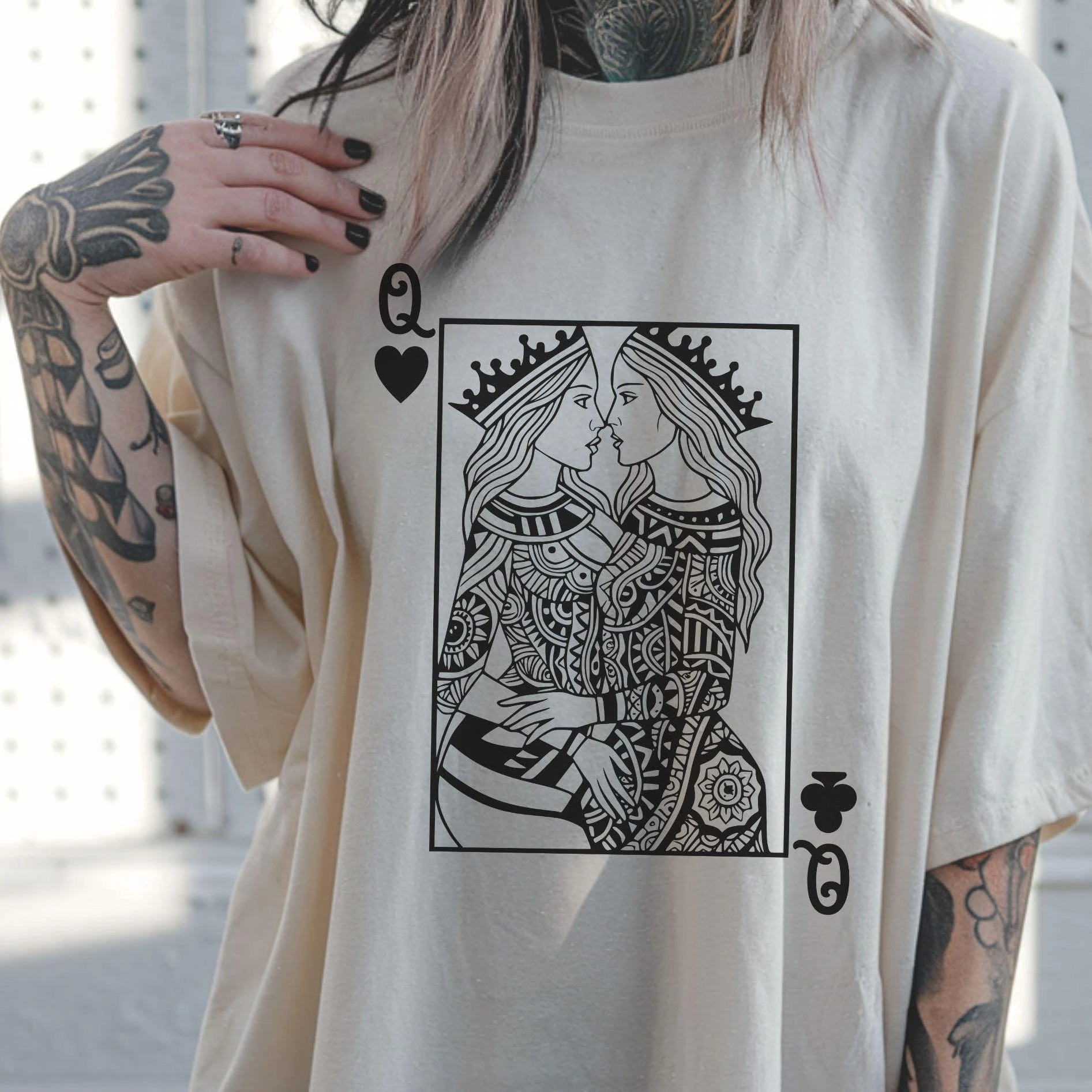 Lesbian Shirt Oversized Comfort Color Shirt Wlw Pride Tshirt Lesbian Gift Sapphic Shirt Queer Shirt Subtle Lesbian Tee